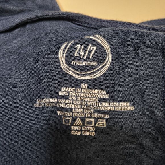 Maurices Blue Tunic Top – Women’s Medium – Crisscross Neckline - Picture 4 of 7